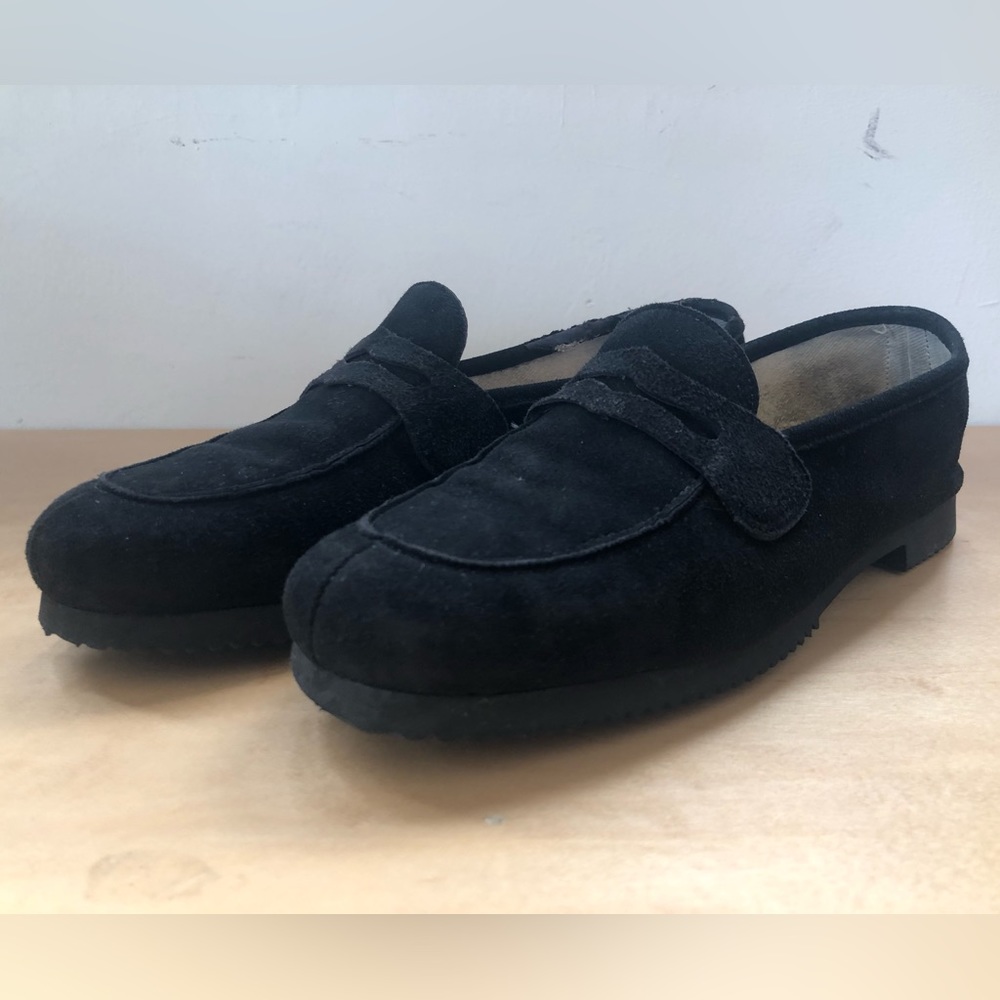 Parellele black flat loafers size 6.5 37